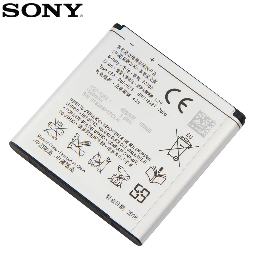 Оригинальный аккумулятор SONY BA700 для Sony ST18i MT15i MT16i MK16i MT11i ST21i ST23i оригинальный