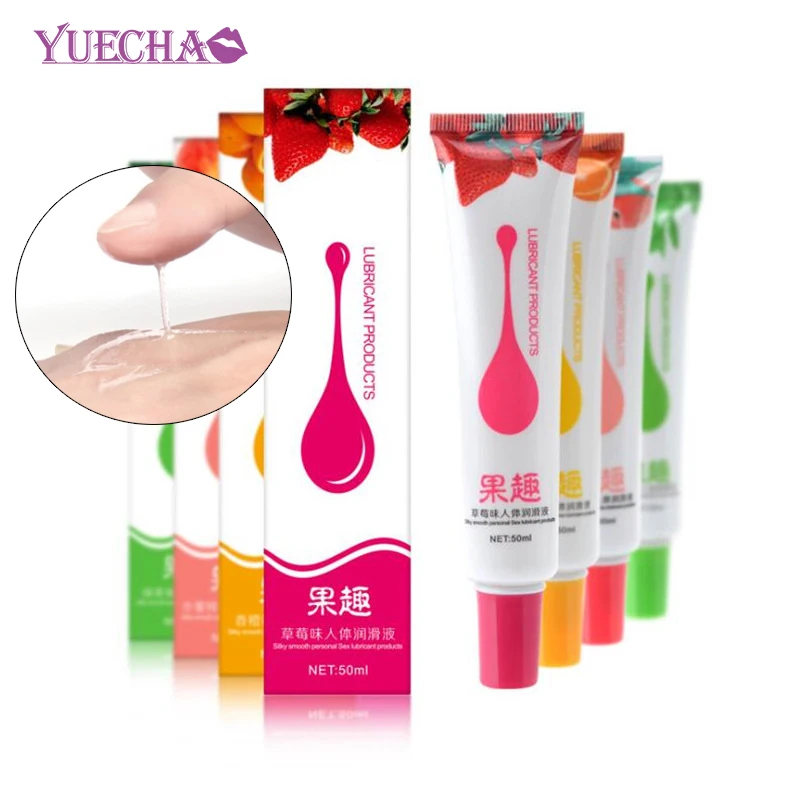 YUECHAO Интимная смазка 50/60 мл на водной основе клубника/Апельсин/Персик/чай