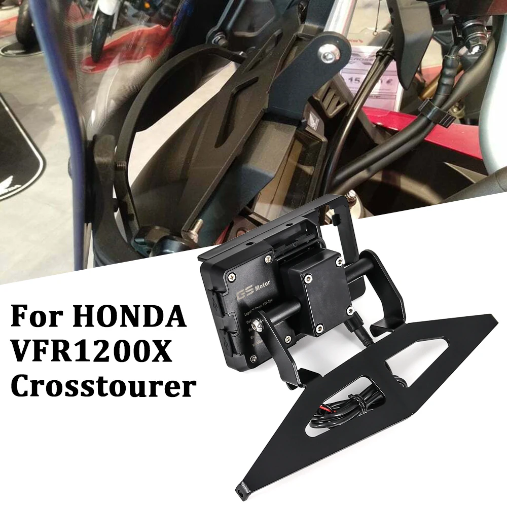 

Windshield Stand Holder Phone Mobile Phone GPS Navigation Plate Bracket For Honda VFR1200X Crosstourer VFR 1200 X 2016 - 2020
