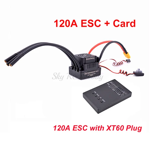 120A ESC and Card 3670 2150KV 2650KV бесщеточный мотор+ 120A S-120A ESC с 5,8 V+ 3A BEC+ Programe card Combo Набор для 1/8 1:8 RC модель автомобиля грузовика - Цвет: 120A ESC and Card