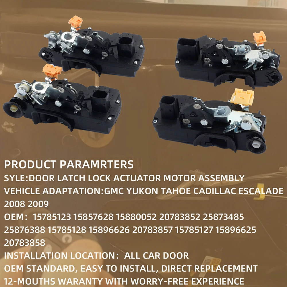 Дверной замок привод двигателя для GMC Yukon Tahoe Cadillac Escalade Chevy 2008 2009 20922246 22791035 22862242 931 108