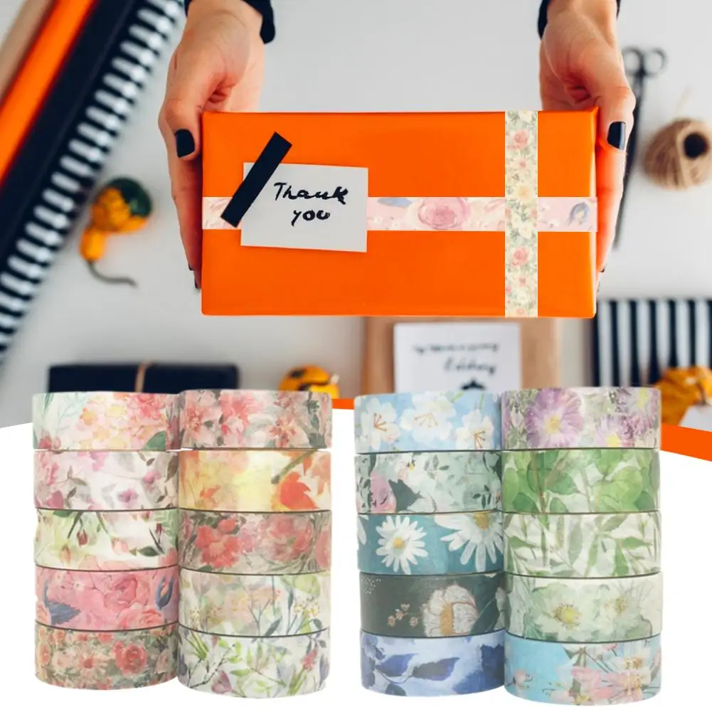 40 шт./компл. Цветочная Маскировочная лента декоративные блестящие ленты для