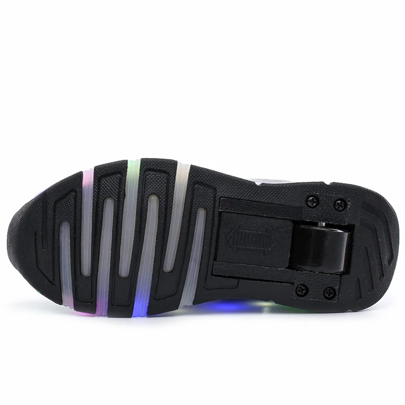 

New Children Roller Skate Shoes White Boys Girls 2020 LED Light Sneakers with Wheel Boy Girl Casual Shoe Zapatillas Ruedas