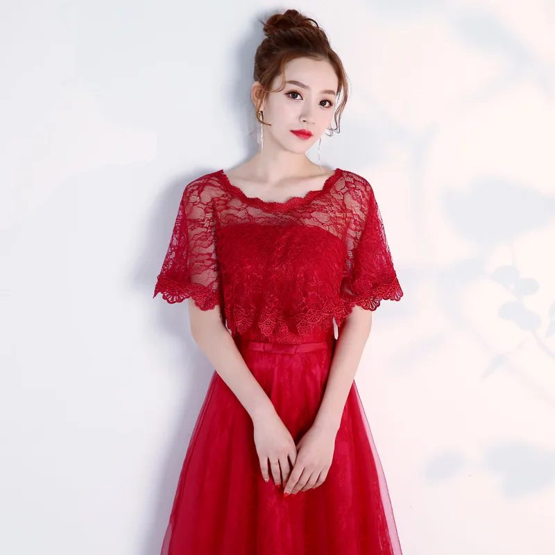 Brand Designer Lace Wedding Shawl Wrap Elegant Short Bridal Wraps Summer Women Evening Bolero New Bride Capes Mariage |