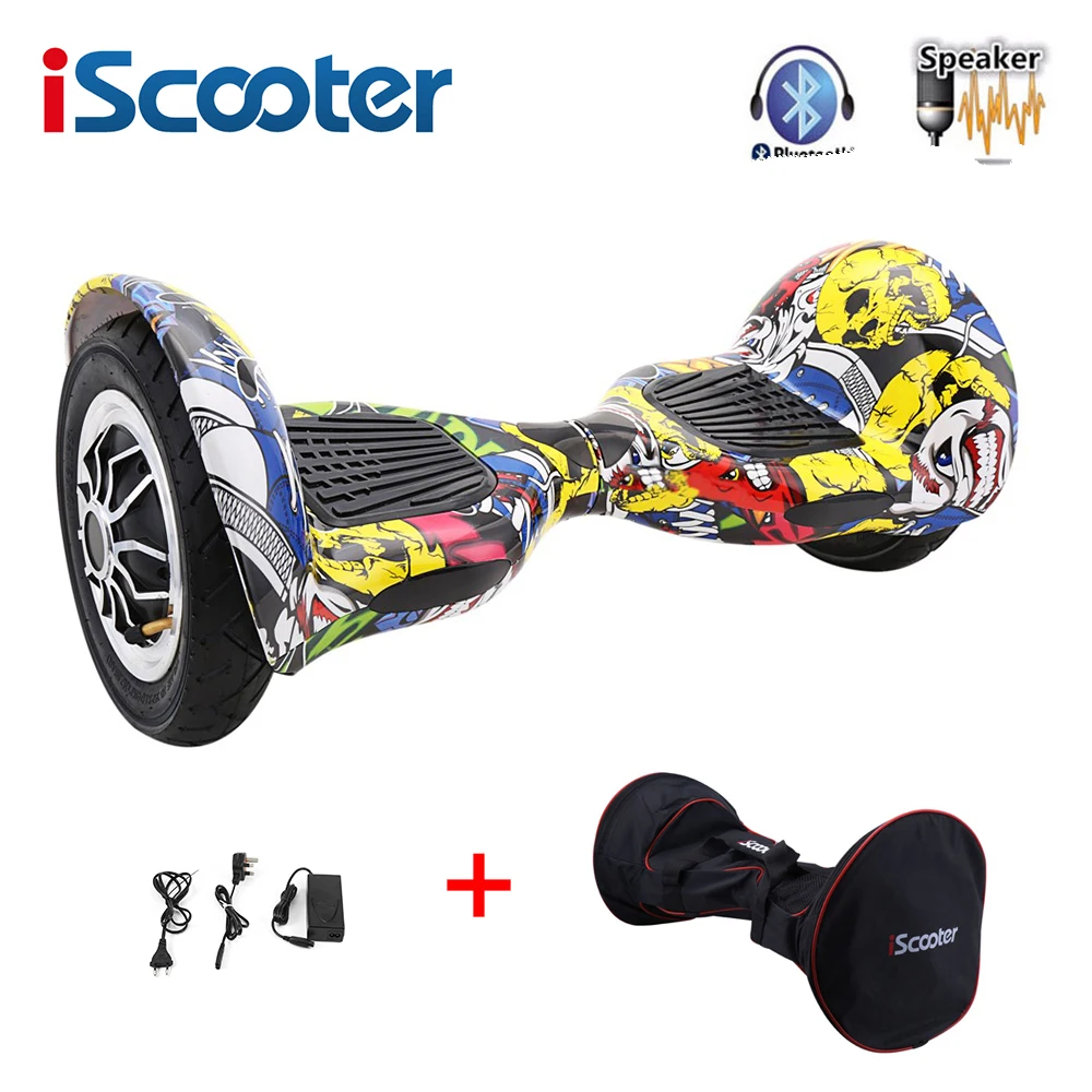 IScooter Ховерборд 10 дюймов bluetooth два колеса умный самобалансирующийся скутер