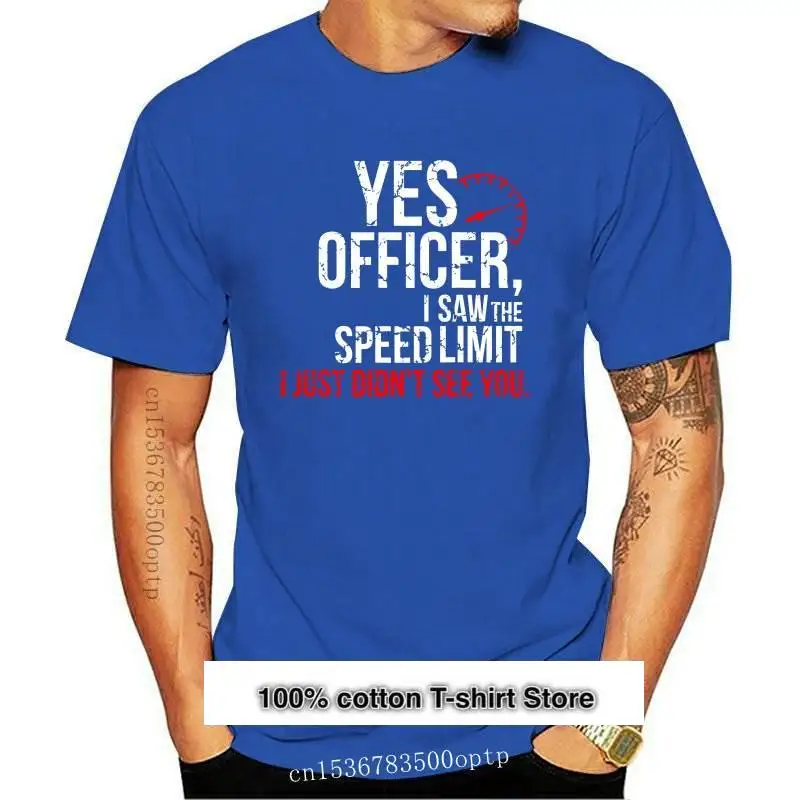 

Camiseta de Yes Officer Speeding para fanáticos de los automóviles, camisa mecánica para hombre y mujer, nueva