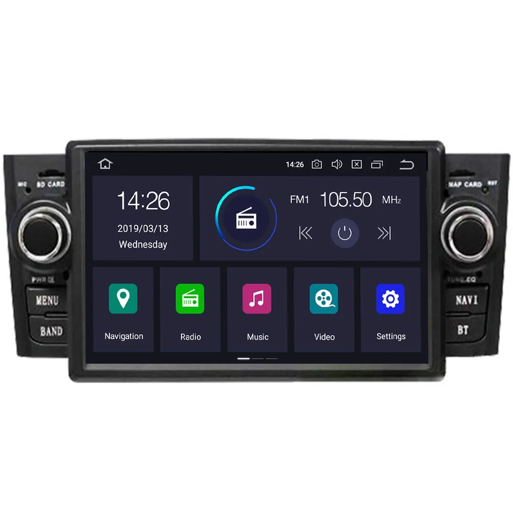 Восьмиядерный автомобильный DVD плеер Android 10 для Fiat/Grande/Punto/Linea 2007 2012 4G GPS Navi Mirror Link DVR