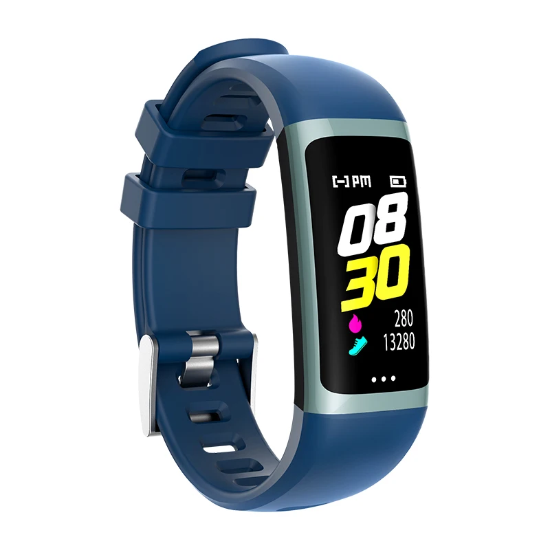 Мужской смарт браслет с цветным экраном монитором артериального давления пульса