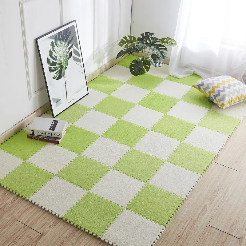 

30cm Colorful Children Kids Soft Stitching Carpet Magic Patchwork Jigsaw Splice Heads Living Room Baby Climbing Floor Mat Carpet