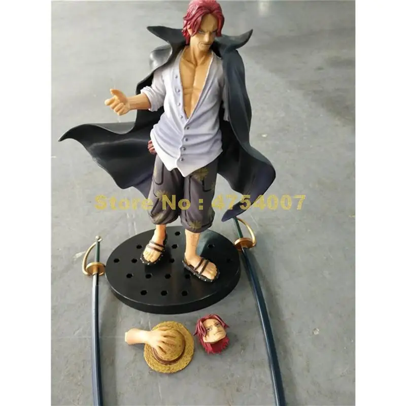 Аниме one piece коллекция shanks красные волосы ПВХ экшн фигурка модель 18 см