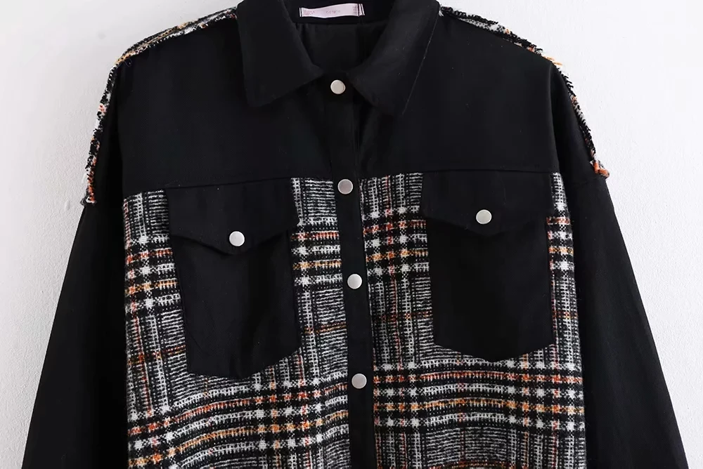 НОВАЯ шикарная Женская Лоскутная куртка пальто с карманами Винтажный стиль