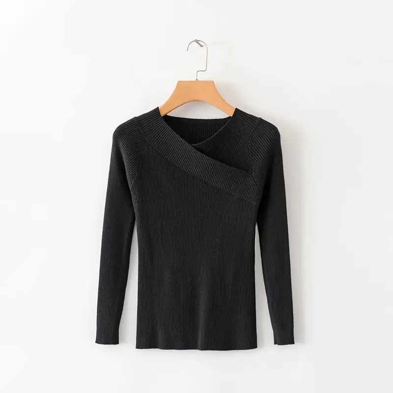 Fashion Women 121-40-1662 European and American Cross sweater | Женская одежда