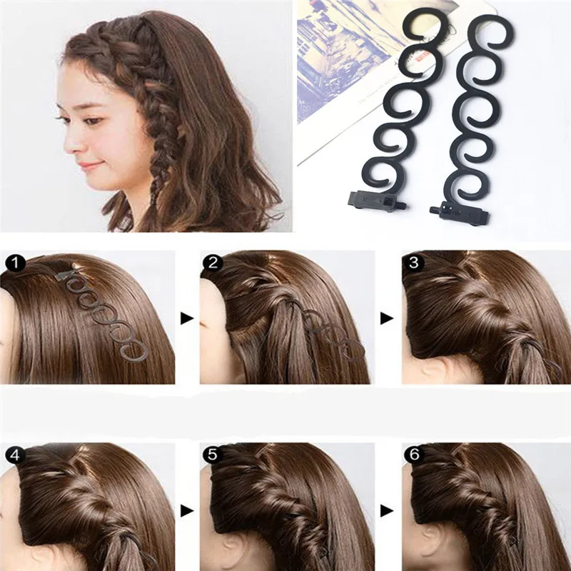 2 шт./компл. модные Стиль оплёточный станок Магия французский Твист косу волна