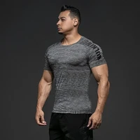 mens run jogging sports t shirt men gym fitness bodybuilding short sleeve t shirt male workout training tee tops clothing