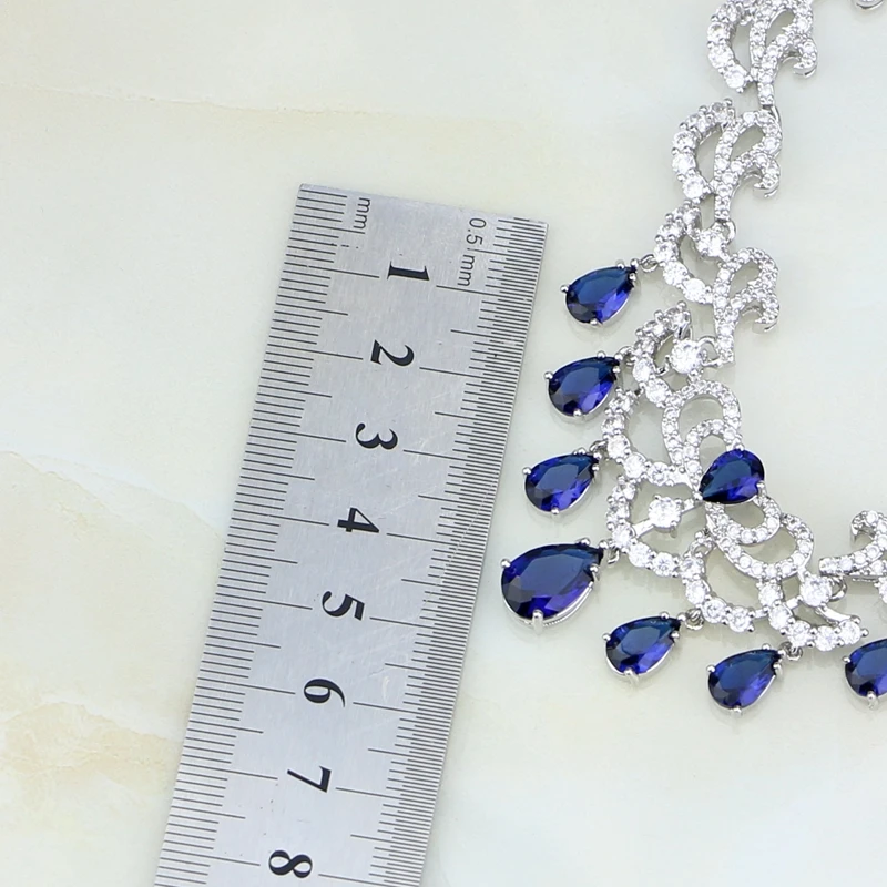 Комплект из колье и серёг с фианитом|necklace set|pendant necklace setjewelry wedding |