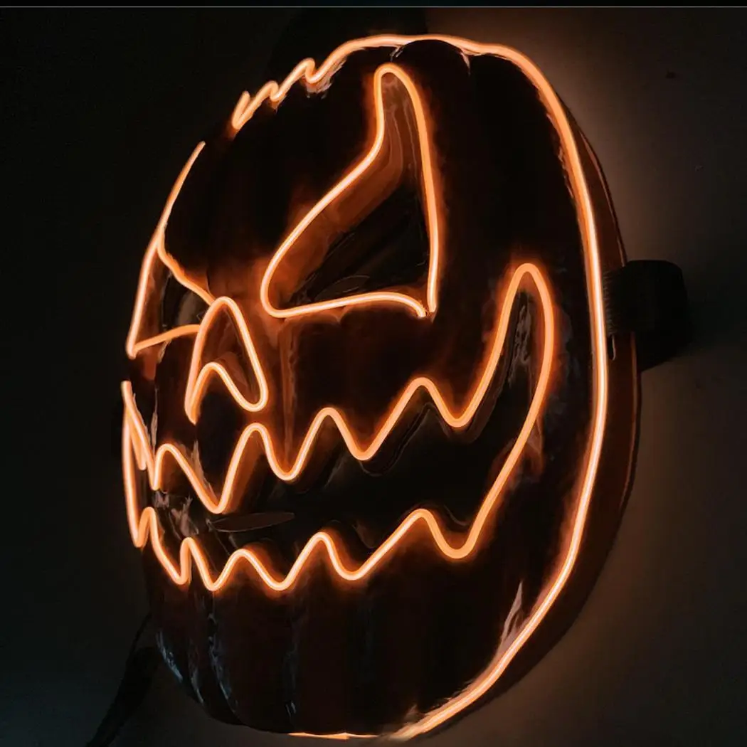 Хэллоуин Тыква светодиодный маска очистка маски выбор тушь для ресниц костюм DJ