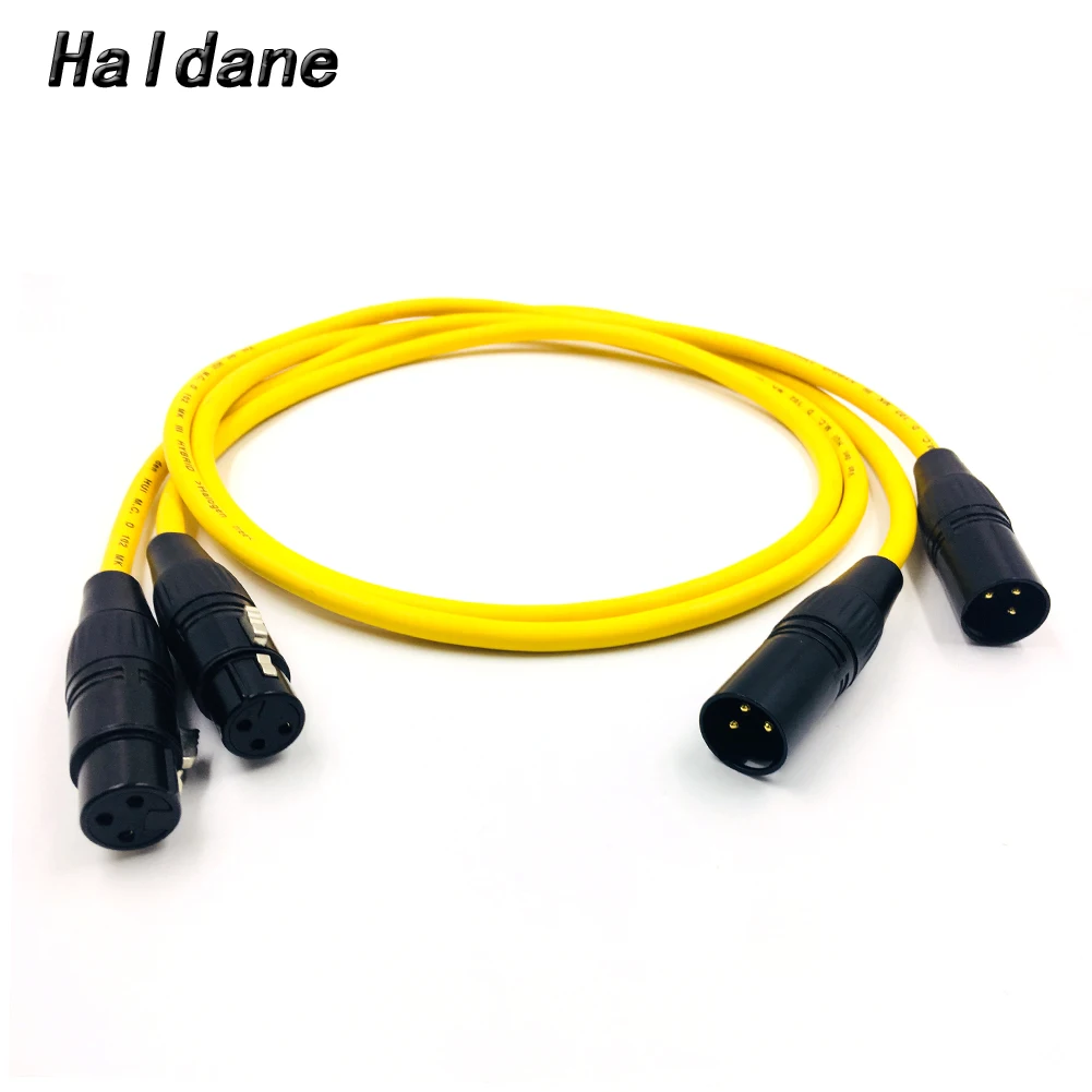 

Haldane Pair XLR Balacned Audio Cable 3pin XLR Male to Female Amplifier Interconnect Cable with VDH Van Den Hul 102 MK III Cable