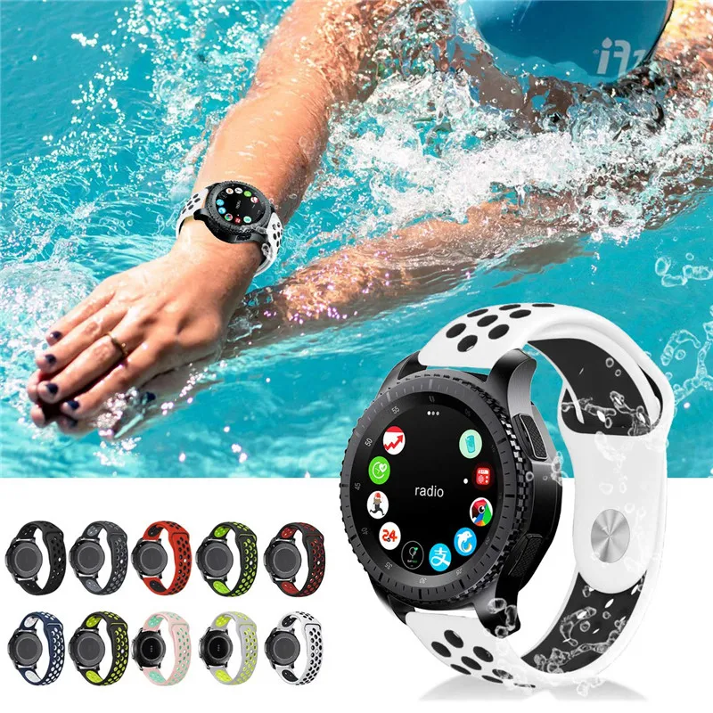 Силиконовый сменный ремешок для часов Samsung Galaxy 46 мм 22 Gear S3 Frontier Classic band 20 S2 браслет |