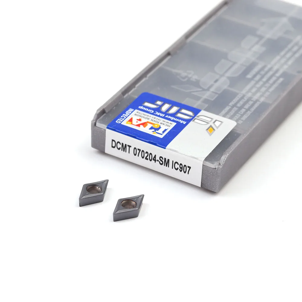 10 шт. DCMT070204 SM IC908 внутренние токарные инструменты DCMT 11T304 карбидные вставки