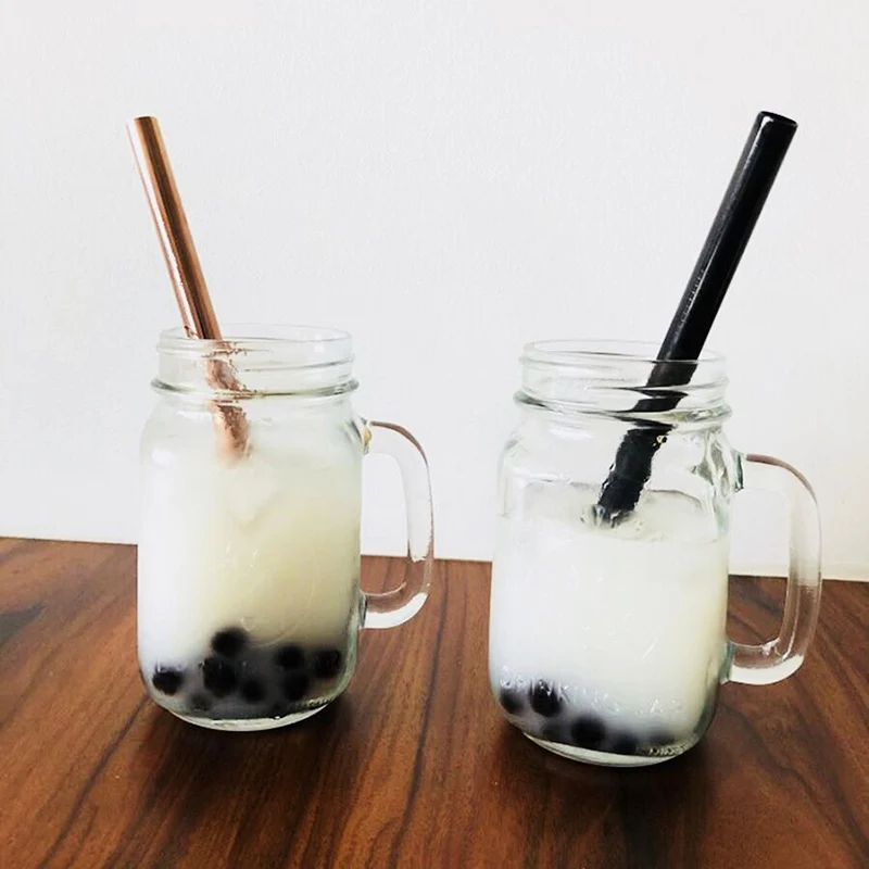 Экологичные многоразовые соломенные металлические смузи из нержавеющей стали