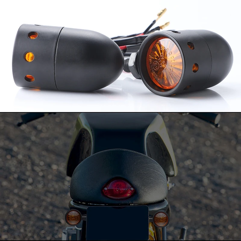 

1Pair Motorcycle Turn Signal Light LED Brake Amber Light Blinkers Flashers Indicator for Honda Suzuki Cafe Racer