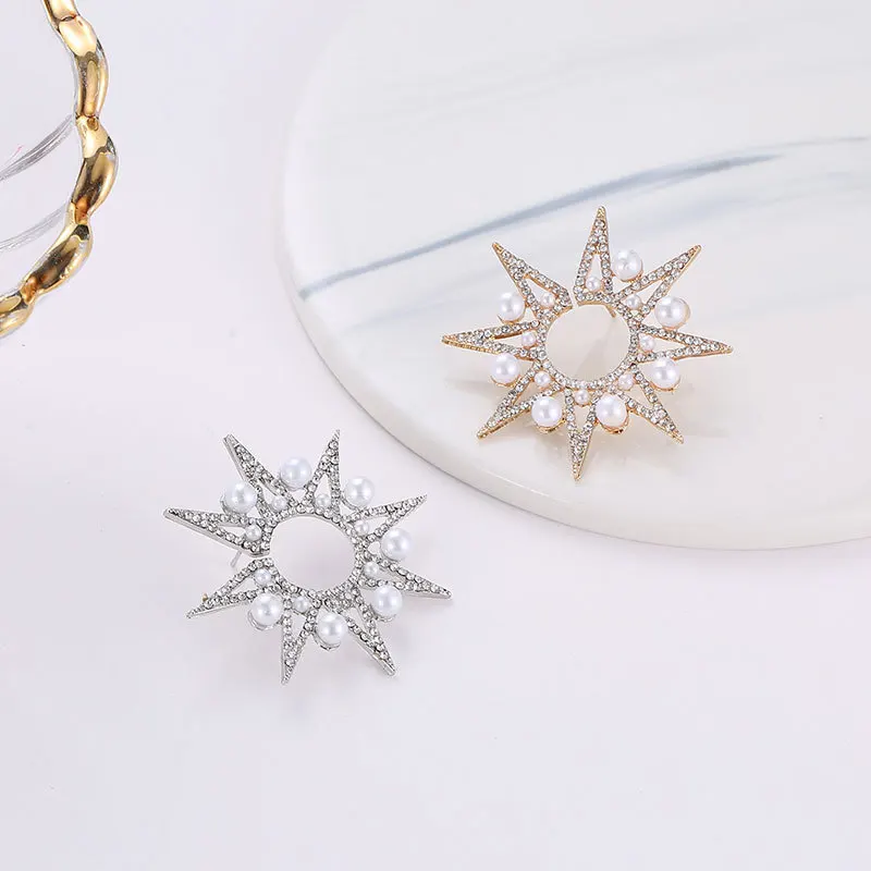 1pc Trendy Pearl Star Piercing Stud Earrings Bijoux Jewelry Accessories For Woman | Украшения и аксессуары