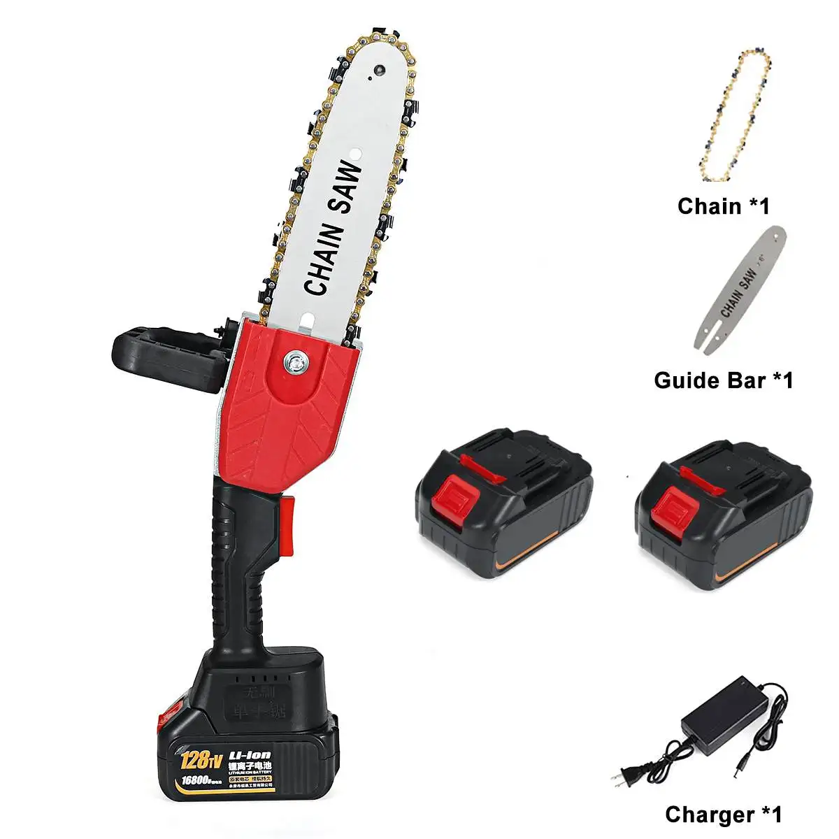 

12inch 288V 60000mAh Electric Chain Saw Cordless Mini Handheld Pruning Saw Garden Tree Logging Woodworking Cutter Tool