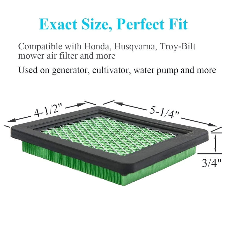 5 шт. зеленые воздушные фильтры совместимые с номером детали Gc160 Gcv160 Gc190 Gcv190 Gx100 Gc135