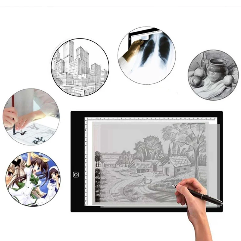 Планшет для рисования A3/A4 со светодиодный подсветильник кой | Компьютеры и офис