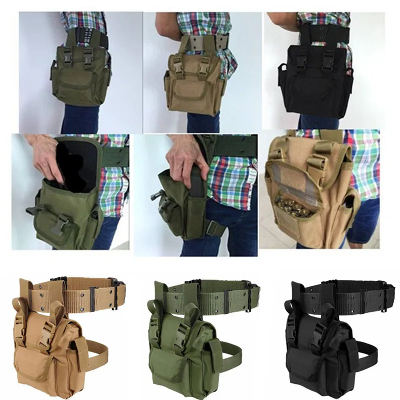 

Tactical Drop Leg Pack Waist Bag Waterproof Quick Release Utility Pouch Military Tool Pack Hunting Hiking