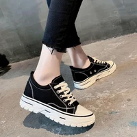 2021 spring new ladies invisible high heeled platform wedge canvas shoes ladies outdoor fashion sports shoes women casual shoes