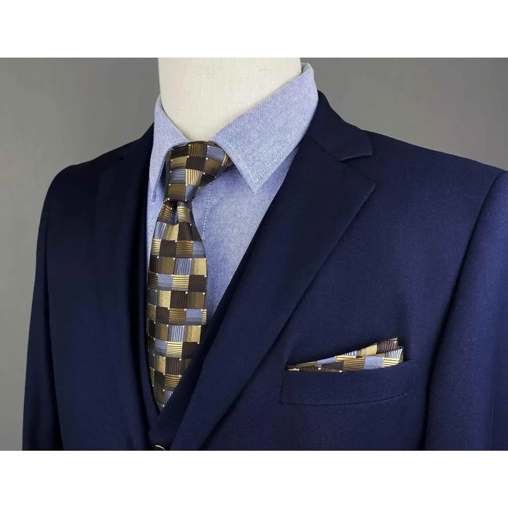 G03 многоцветный Checkes мужские набор галстуков модное Шелковое Розовое нарядное