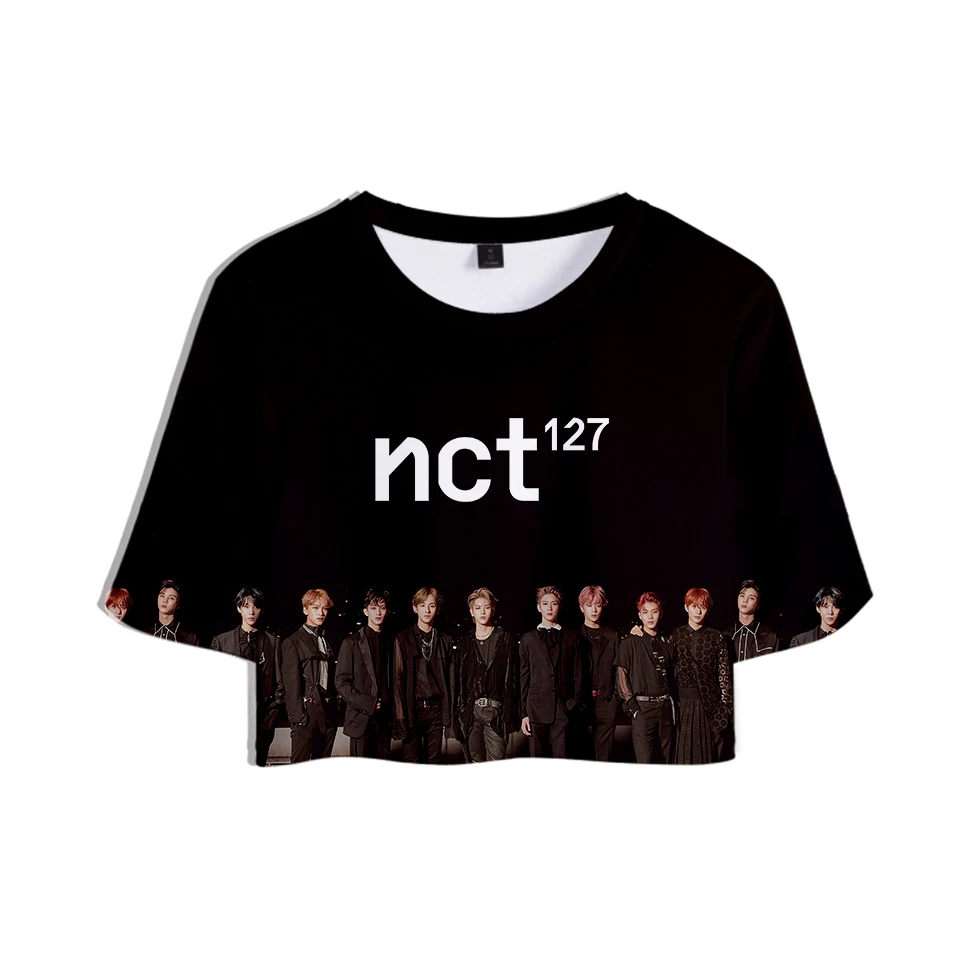 Новый черный комплект из двух предметов спортивная одежда KPOP NCT 127 женская