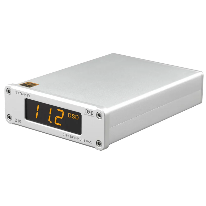 Усилитель звука Topping D10 PCM384 и DSD256 USB DAC ES9018K2M XMOS XU208 OPA2134 линейный выход оптический