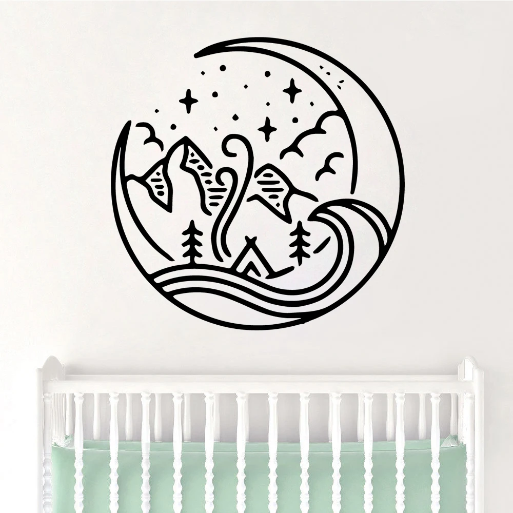 

Pretty mountain Removable Art Vinyl Wall Stickers For Kids Rooms living room Decorative Vinyl Wall Stickers