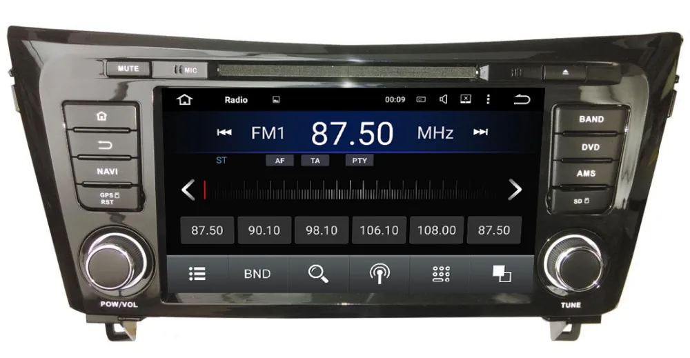 1024*600 Восьмиядерный Android 9 0 автомобильный DVD-плеер GPS-навигация для Nissan X-Trail X Trail