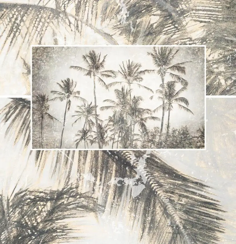 3D обои Milofi на заказ настенные тропические растения кокосовое дерево ручная