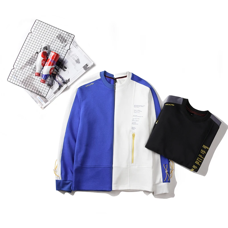 2020 толстовки для мужчин с лентами и круглым вырезом уличный пуловер Толстовка