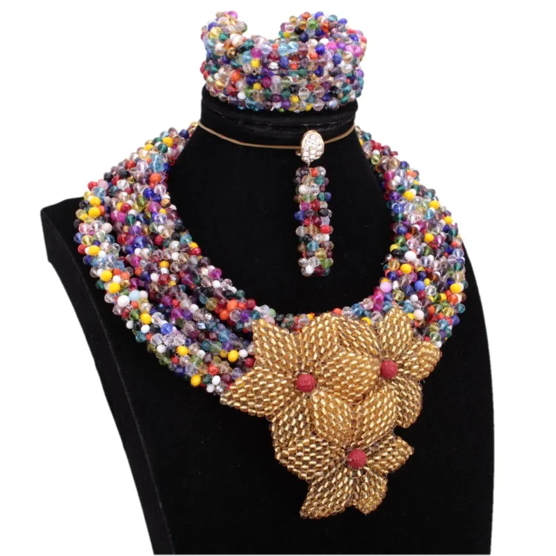 Dudo роскошный комплект ювелирных изделий из красного и золотого Дубая набор