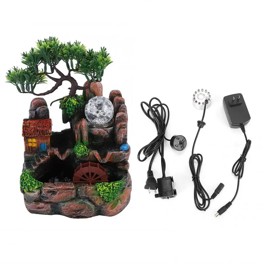 Рокерский фонтан имитация смолы Горный пейзаж водный домашний офис настольный