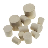 1pcs white rubber stopper bungs laboratory solid hole stopper tapered flask plug exhaust valve 27 sizes