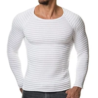 new mens sweaters new knitted sweater men long sleeve striped sweaters solid slim fit men pullover