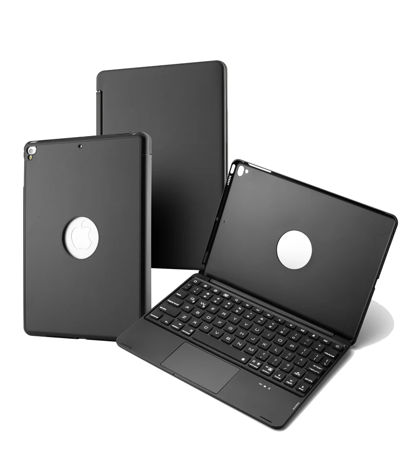 Witsp@ d мышь сенсорная bluetooth клавиатура для iPad 9,7 дюймов с корпусом из алюминиевого сплава, 7 цветов с подсветкой, интеллектуальное включение/выключение