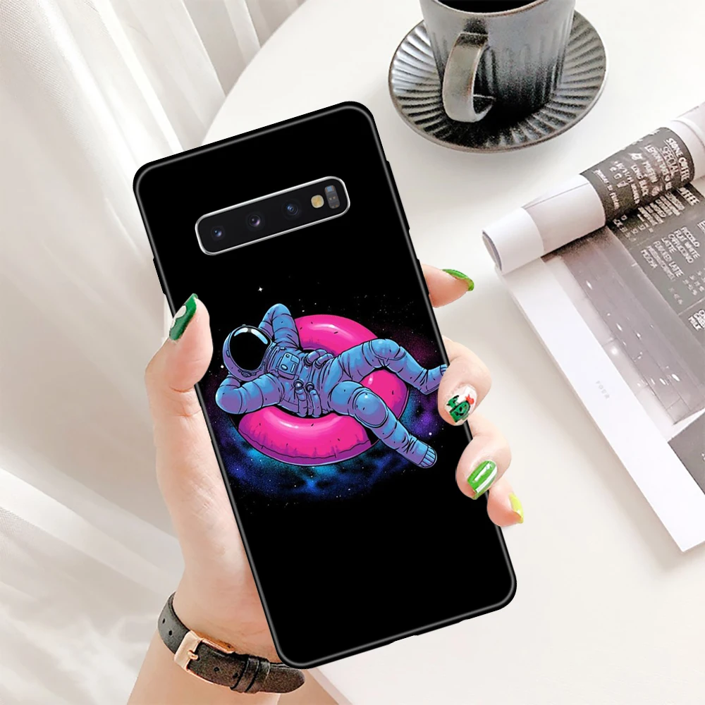 Черный чехол для Samsung Galaxy S10 10 Plus S 10e 10Lite модный дизайнерский с мультяшным рисунком