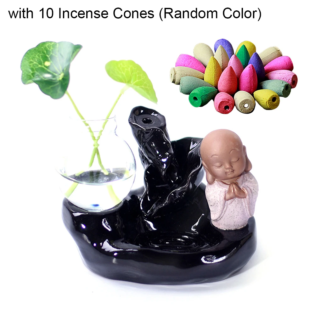 Форма листа лотоса дизайн благовоний конусы горелки обратного потока листьев