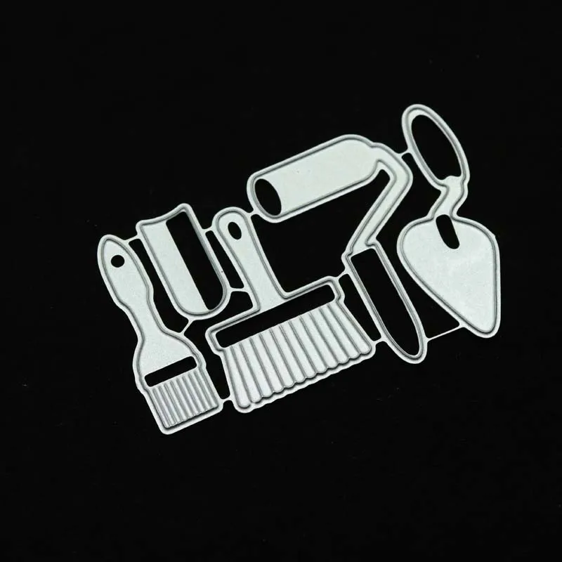 

JC Paint Stucco Tool Brush Metal Cutting Dies for Scrapbooking Stencil Handmade DIY Card Make Mould Model Craft Decor Die Cut
