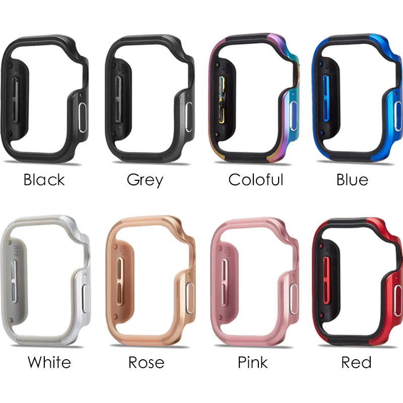 Для Apple Watch Series 5 4 40/44 мм Чехол Премиум Алюминий + ТПУ бампер чехол для серии браслет