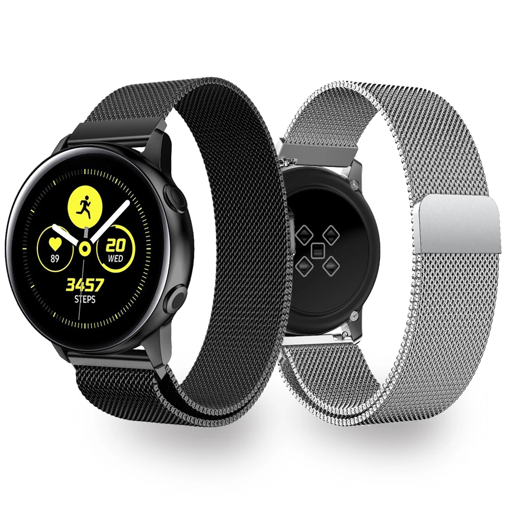 Металлический ремешок-петля для Samsung Galaxy 22 мм 20 46 42 S3 Classic S2 Active Huami Amazfit Bip GTR Huawei GT 2 |