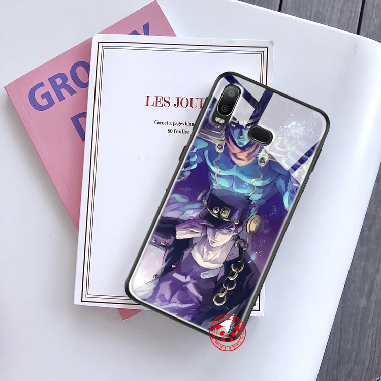 189d JoJo странные приключения заказкая стеклянная чехол для Samsung S7 край S8 S9 S10 Plus Note 8 9