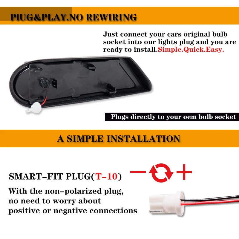 IJDM Янтарный светодиодный динамический последовательный поворотный Кранец